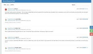 online review response feed